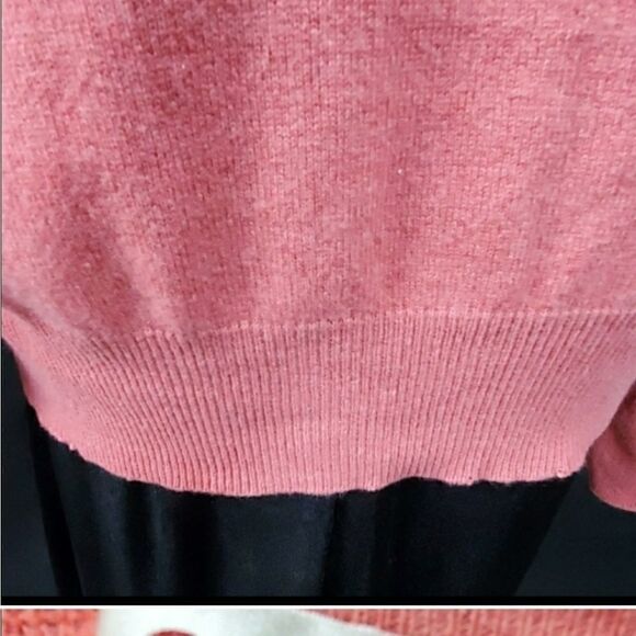 Erdos Coral Pink Cashmere Sweater Size Medium - Picture 7 of 8
